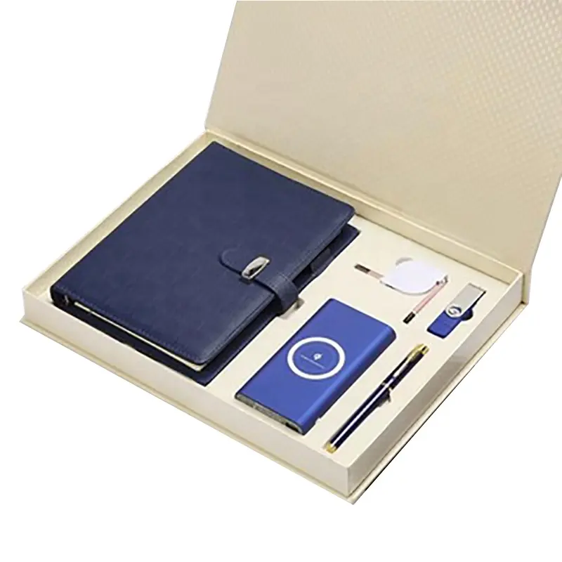 Conjunto de caneta de marca, de alta qualidade, caixa de presente para embalagem de papelaria de escritório