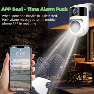 LETONDA Full-Color visione notturna doppia lente WiFi telecamera CCTV Auto tracciamento automatico sensore di Imaging smos Memory Card di archiviazione dati - Product Image 2