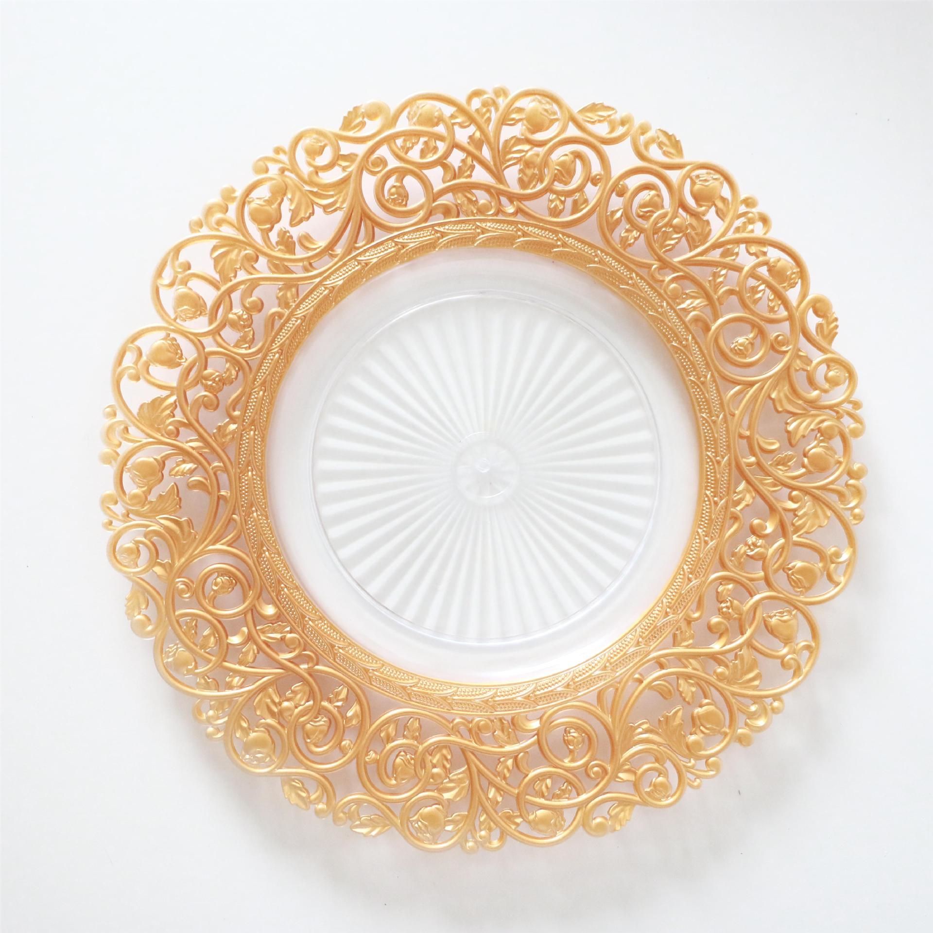 Transparent Orange Gold Edge
