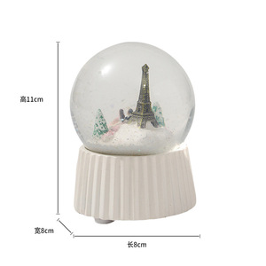 Sesuaikan dunia salju <span class=keywords><strong>motel</strong></span> Resin Natal dengan bangunan di dalam bola air dengan meniup salju - Product Image 3