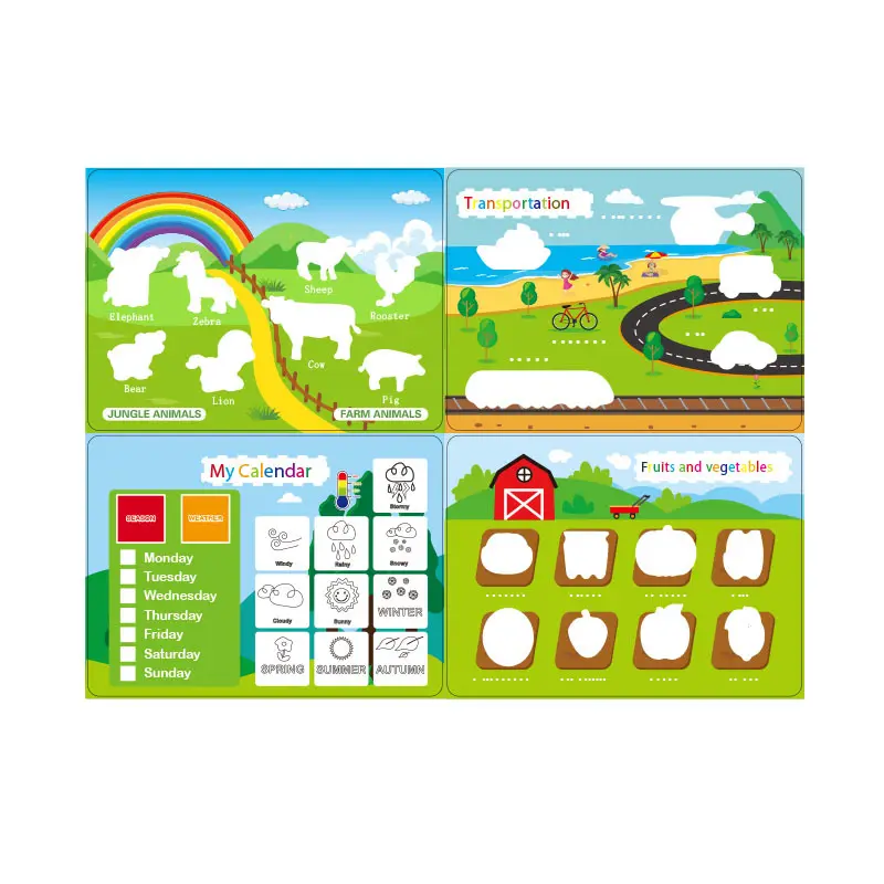 Benim ilk Montessori sessiz kitaplar okul öncesi oyuncak renk şekli eşleştirme yap-boz oyunları macun eğitici oyuncaklar çocuklar için meşgul kitap
