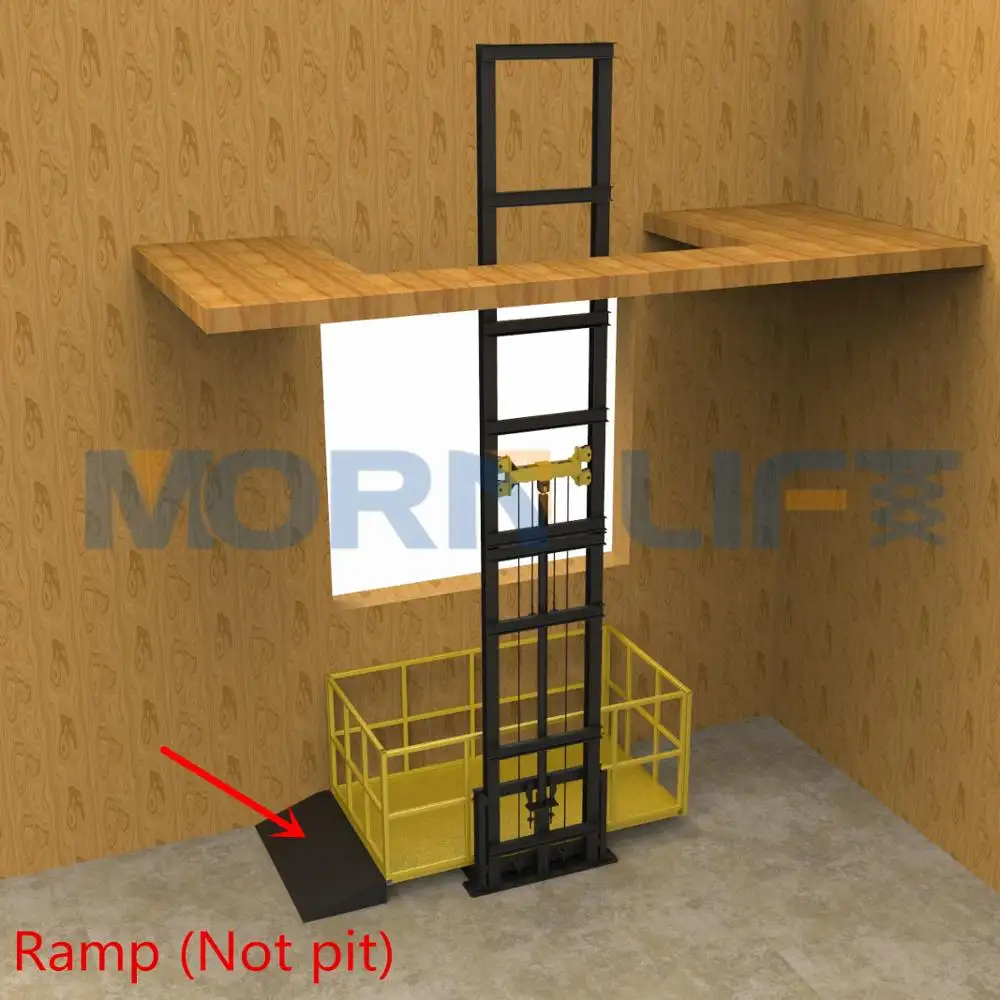 Hidráulica solo levante Industrial el ascensor columna para sótano/almacén