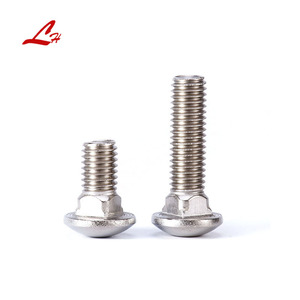 Stainless Steel Plain Metric M6 M8 M10 M12 M16 Standard 304 316 Din603 Mushroom Head <strong>Bolt</strong> Round Head Square <strong>Neck</strong> <strong>Carriage</strong> <strong>Bolts</strong>
