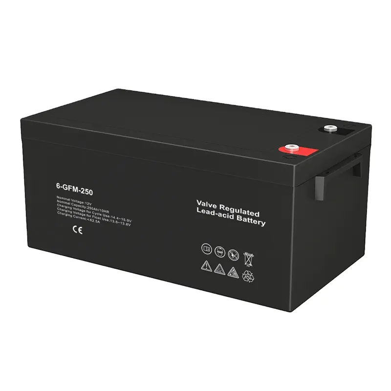 डीप साइकिल एजीएम बैटरी 12V 250AH लीड एसिड सोलर बैटरी 48V सोलर होम सिस्टम के लिए फैक्टरी मूल्य के साथ आसानी से उपयोग की जाती है
