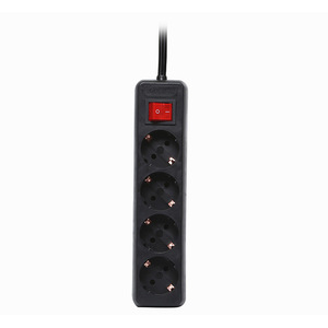 EU Standard German Type Power Strip <strong>3</strong>/<strong>4</strong>/5 Sockets in Row Flat <strong>Adapter</strong> Light Switch with Surge Protector Extension Cable - Product Image 6