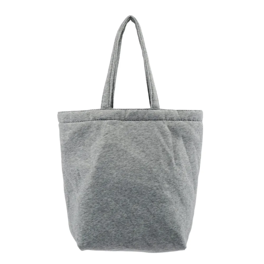 Altın tedarikçisi OEM örme kumaş % alışveriş çantası polyester astar tote bilek renkli çanta ile logo