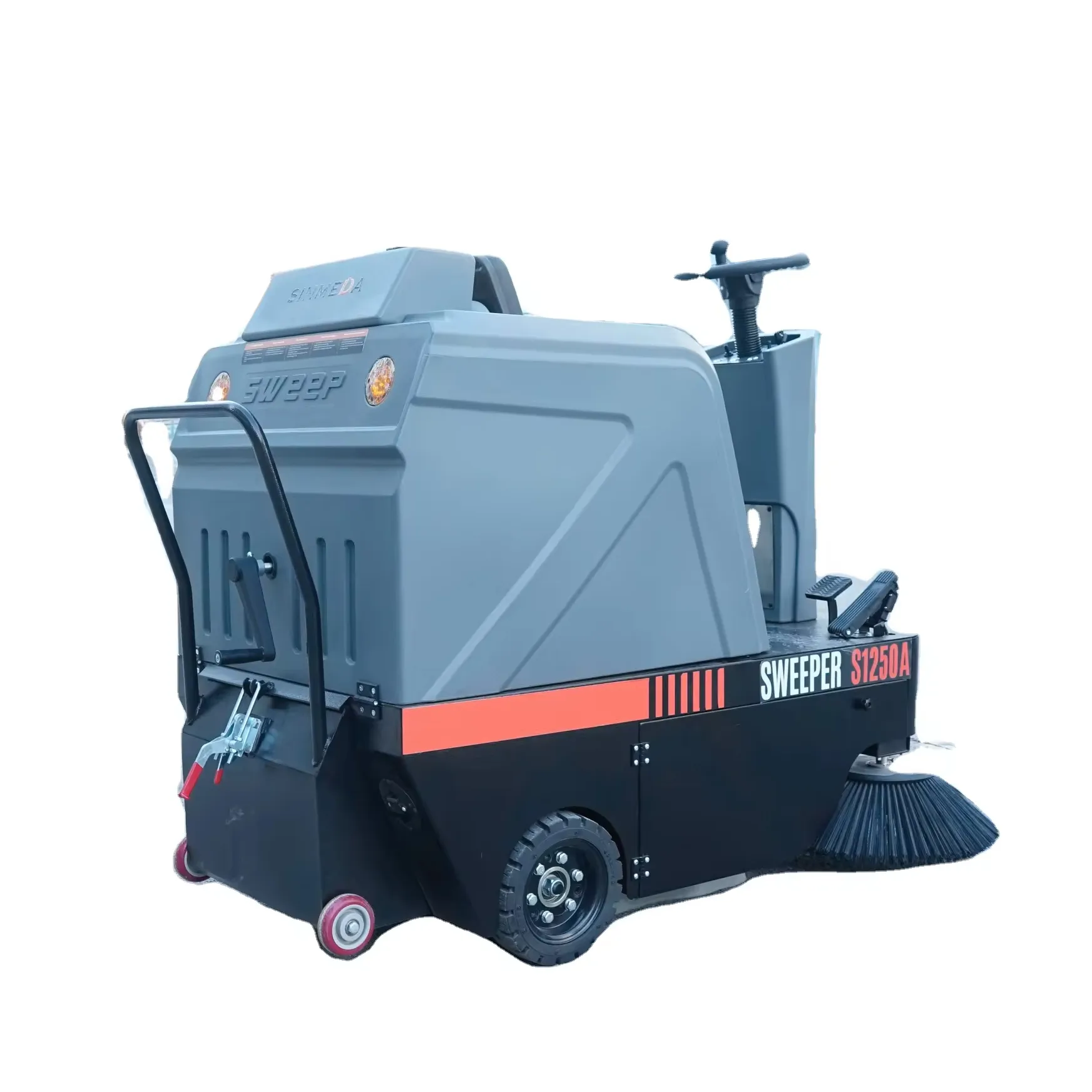 All-purpose S1250A outside use electric road floor sweeper mini street sweeper for municipal and factory