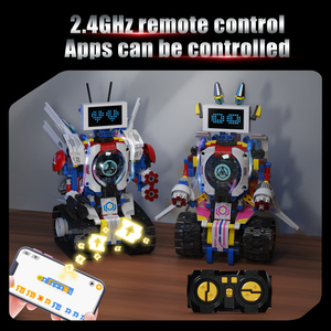 Popular 5-In-1 Remote Control Stunt <strong>Robot</strong> Puzzle Building Blocks Multi-Functional Four-Channel App <strong>Programming</strong> Children'S Toys