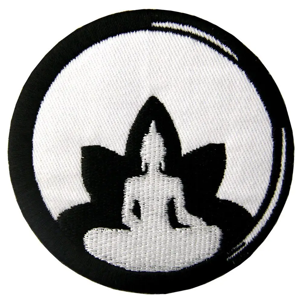 Buddha Geburt zum Tod Buddhismus Zen Abzeichen Eisen auf Nähen auf gestickten Stickerei Patch