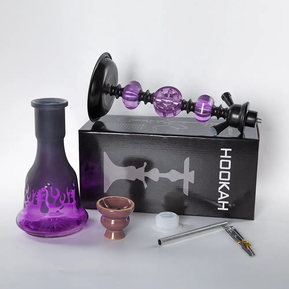 Narghilè Shisha colorato viola per sapore di tabacco OEM colore personalizzato fumo sociale Amy Shisha narghilè