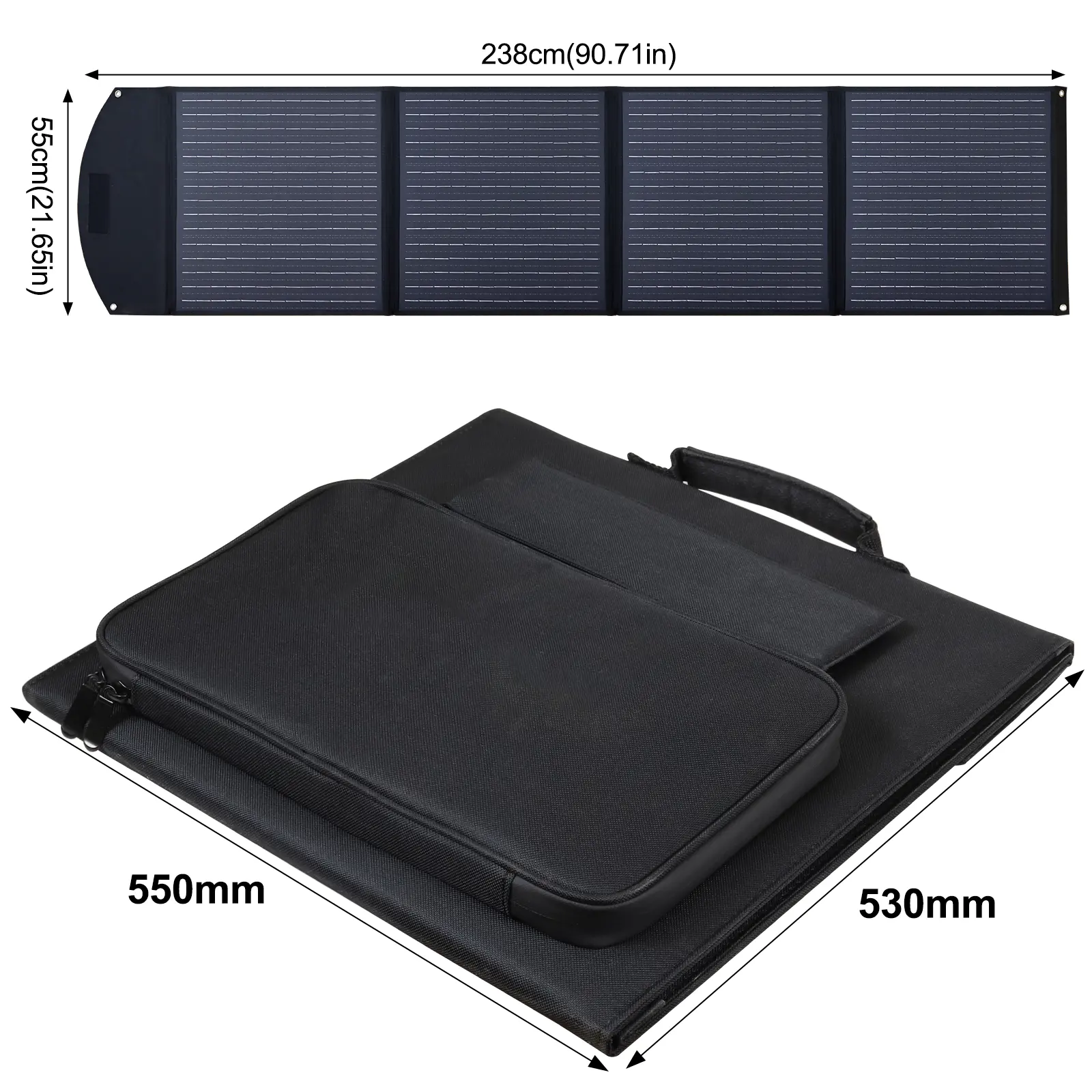 Kit de panneau solaire pliable portable 100W 200W 300W 400W étanche IP68 pour aventures en plein air pour aventures en plein air