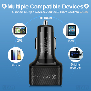 Universal 3.1A QC3.0 Charger 18W <strong>Output</strong> Compatible Most <strong>Devices</strong> 12V-24V Wide <strong>Input</strong> ABS Shell Bulk Wholesale - Product Image 5