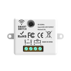 Tuya 433Mhz kablosuz RF 1 2 3 Gang uzaktan kontrol duvar anahtarı 86 cam Interruptor ev ışık 10A Max 240V ab özelleştirilebilir - Product Image 4