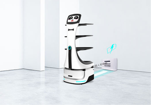 Robot de entrega de material ABS de diseño personalizado, robot automatizado tipo Panda para entrega de alimentos - Product Image 5