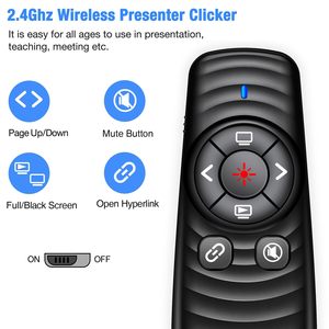 Clicker di controllo remoto presentatore Wireless 2-in-1 USB tipo C presentazione Powerpoint clicker con puntatore laser telecomando per mac - Product Image 2