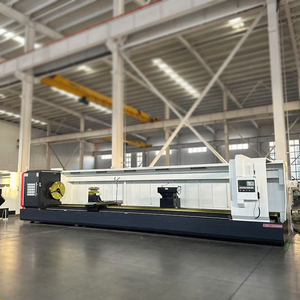 Máquina de torno de metal horizontal manual con sistema de control CNC de estructura de cama plana (GSK) Características convencionales para trabajos en metal - Product Image 1