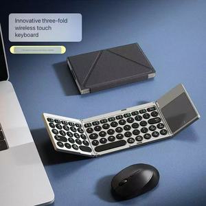 Hot bán Ba chế độ có thể gập lại không dây BT bàn phím với Touchpad Chất lượng cao xách tay từ bàn phím đứng - Product Image 4