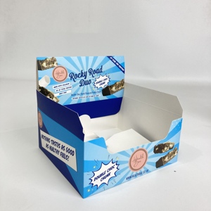Estante de cartón de papel, producto listo, paquete de botella pequeña al por menor, caja de embalaje de exhibición de mostrador para Barra de Chocolate de proteína energética - Product Image 3