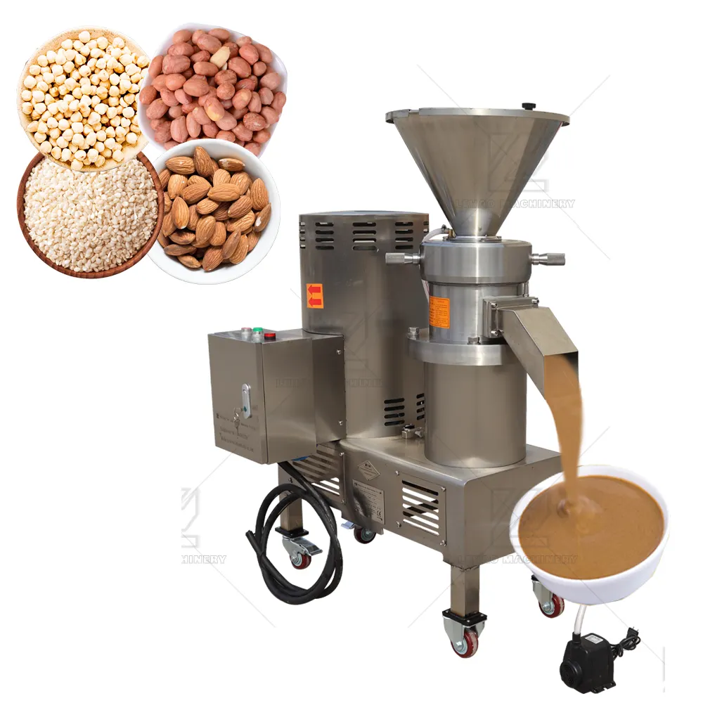 Machine de fabrication de beurre de noix de bonne qualité, moulin colloïdal pour broyer l'arachide, l'amande, la noisette, le beurre, la pâte de sésame, moulin tahini