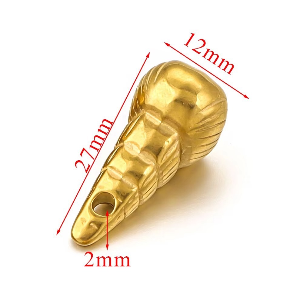 Cuentas perforadas atornillables - oro G2