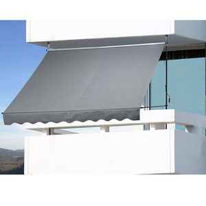 Manual Retractable Awning Adjustable Pergola <strong>Shade</strong> Cover With UV Protection Ideal for Any Window or <strong>Door</strong> Black - Product Image 2