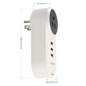 美国ETL壁挂式1交流插座认证旋转电源插座，带QC3.0 USB充电器 - Product Image 4