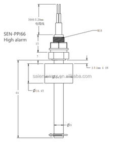 Sensor de nivel de líquido químico tipo flotador Sensor de nivel de líquido PP interruptor de flotador para Sensor de tanque de agua - Product Image 6