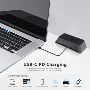 Periferiche per Computer di alta qualità 4K HD uscita Video 16 in 1 USB tipo c Hub con ricarica Wireless nuovi Hub - Product Image 2