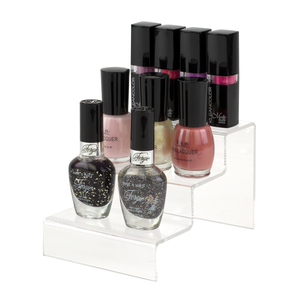 3 <strong>Step</strong> Acrylic Retail Riser <strong>Counter</strong> <strong>Display</strong> Stands Clear Plastic Tiered Plinth for Shop Stalls Ornament &amp; Storage Organizer - Product Image 4