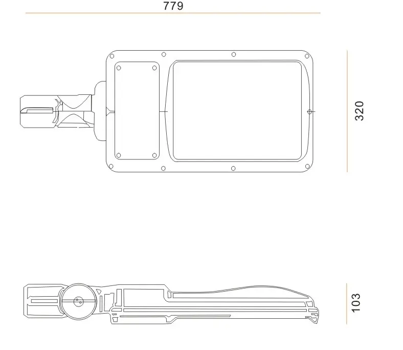 Lampu taman luar ruangan, lampu jalan 90W 200W, lampu sensor tahan air, aluminium untuk jalan