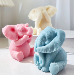 DIY 3D ซิลิโคนแม่พิมพ์สบู่สำหรับทำสบู่ช้างไม่ฟังไม่พูดคุยไม่ช้างเทียนหอมระเหยแม่พิมพ์ - Product Image 3