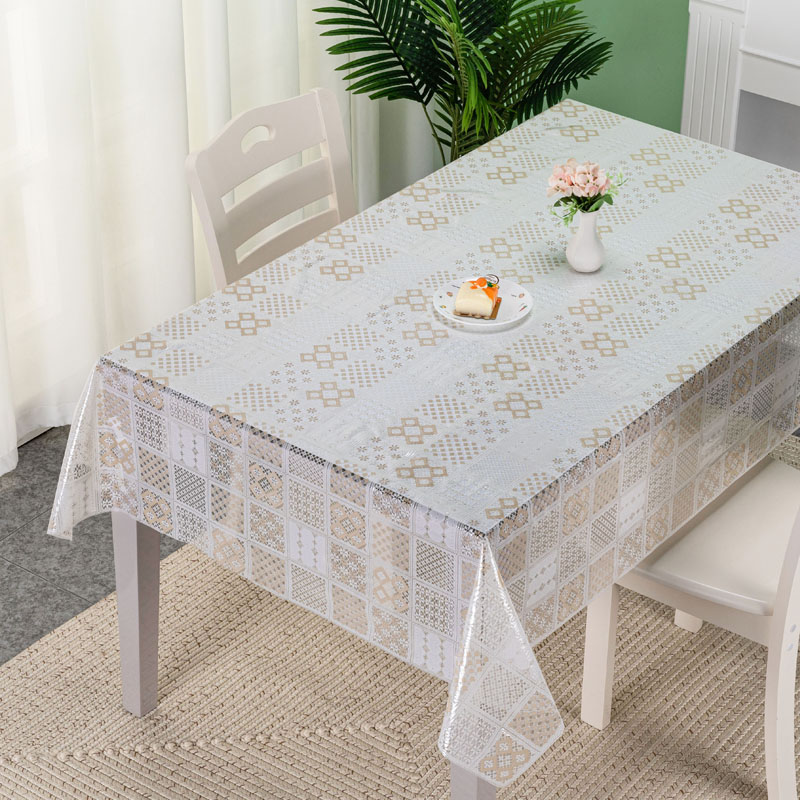 PVC Lace Table Cloth China Home White Table Cloths for Wedding