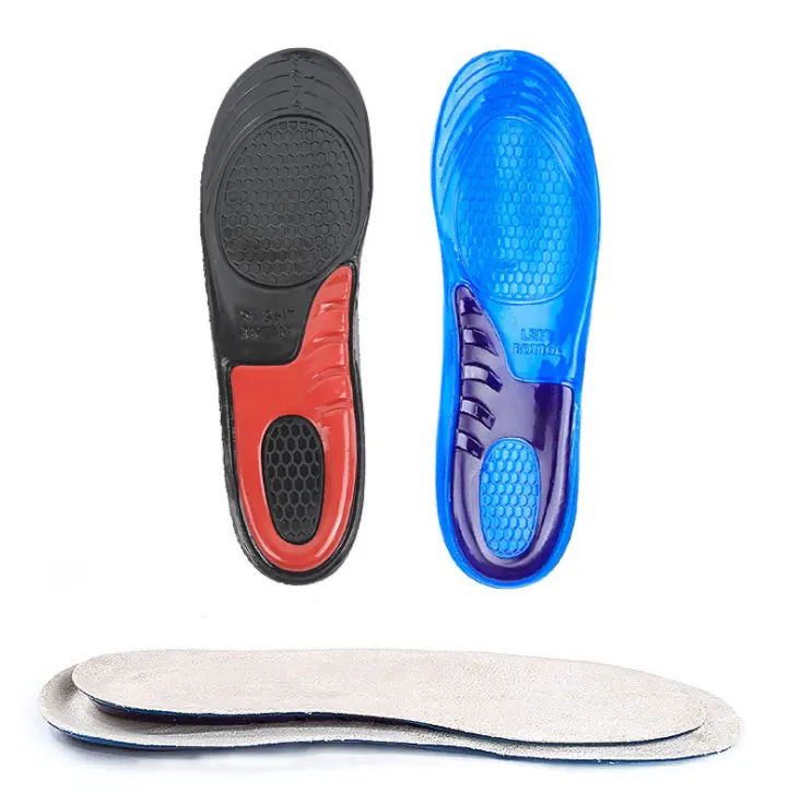 Spor masaj silikon jel tabanlık Arch destek ortopedik Plantar fasiit koşu ayakkabı için ayakkabı astarı