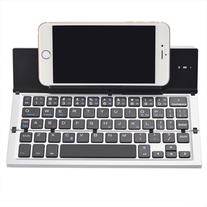 Three-Fold Mobile Phone/Tablet Universal <strong>Wireless</strong> <strong>Keyboard</strong> Aluminum Alloy USB Supports IOS <strong>Android</strong> <strong>for</strong> Windows Three <strong>Systems</strong> New - Product Image 2