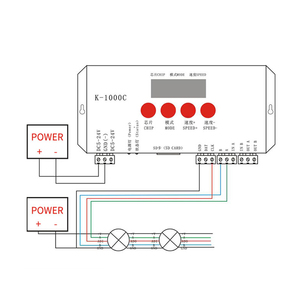 K-1000C (T-1000S aggiornato) Controller WS2812B WS2811 APA102 T1000S WS2813 Controller di programma LED 2048 Pixel DC5-24V e scheda di memoria - Product Image 5