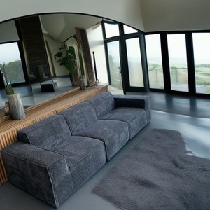โซฟาแบบปรับได้สำหรับห้องนั่งเล่นแบบทันสมัยแบบบีบอัดรูปตัว L - Product Image 1