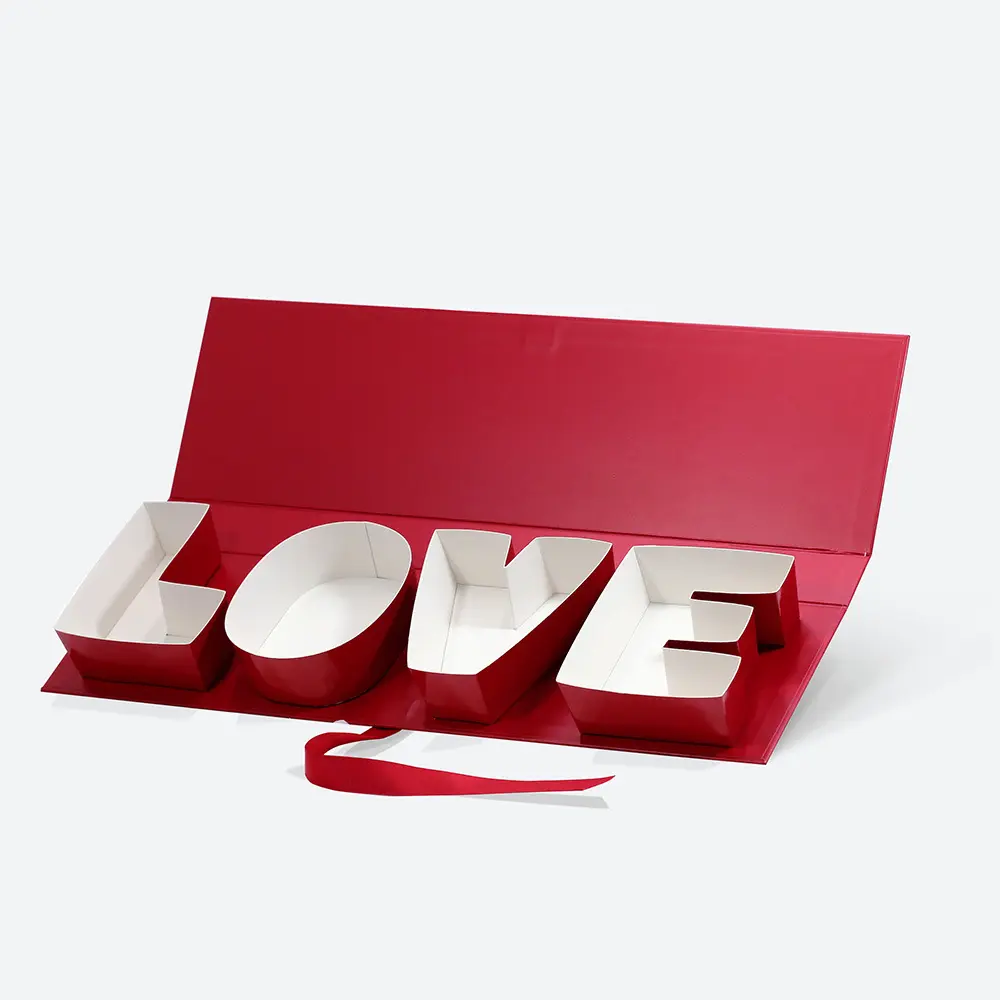 Qualsiasi scatola di libro con combinazione di quattro lettere in stock scatola regalo creativa di san valentino