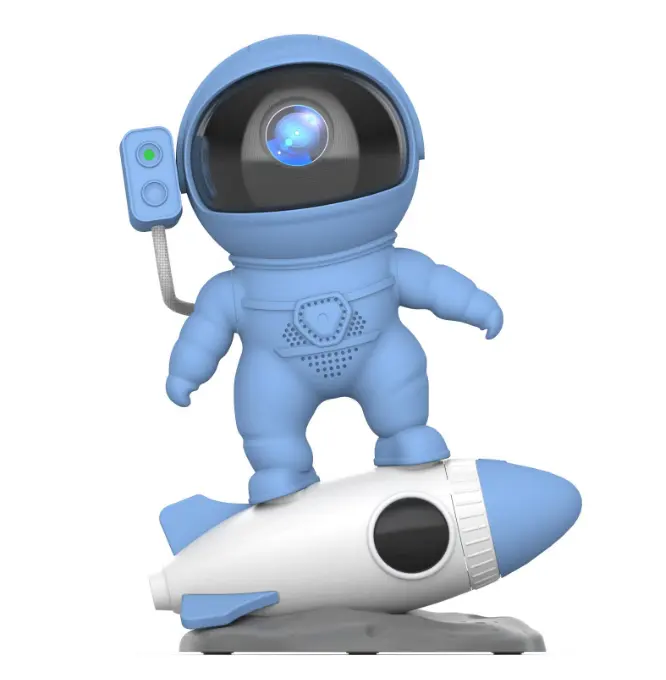 Новый проектор туманности астронавта синего цвета, 360 Вращение звездного астронавта, Звездный проектор Галактики, светло-голубой Динамик для детей