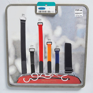 Correa DE SEGURIDAD autoadhesiva elástica ajustable ecológica con gancho de inyección y lazo para cables correa de cincha con patrón de cinta - Product Image 3