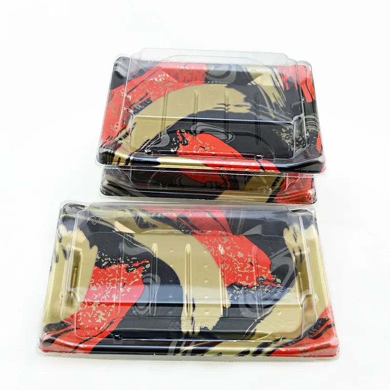 Caixa de embalagem personalizada Sunzza Caixa de sushi descartável para viagem Caixa de sushi Recipiente para comida de sushi