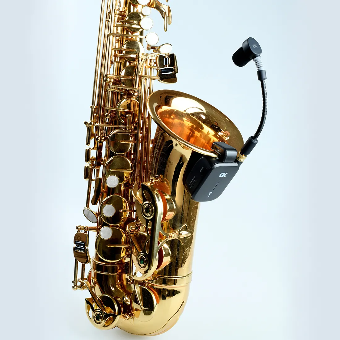 Microfones de gravação de trompete DK MP-10 Sax Microfone de sistema sem fio com clipe de misturador de áudio Microfone de saxofone sem fio