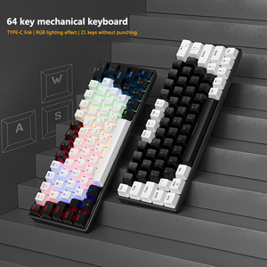 63-key TYPE-C Small Wired <strong>Notebook</strong> <strong>Keyboard</strong> Computer Office Game Electric Teclado Mecanico Axis Red Axis Mechanical <strong>Keyboard</strong> - Product Image 3