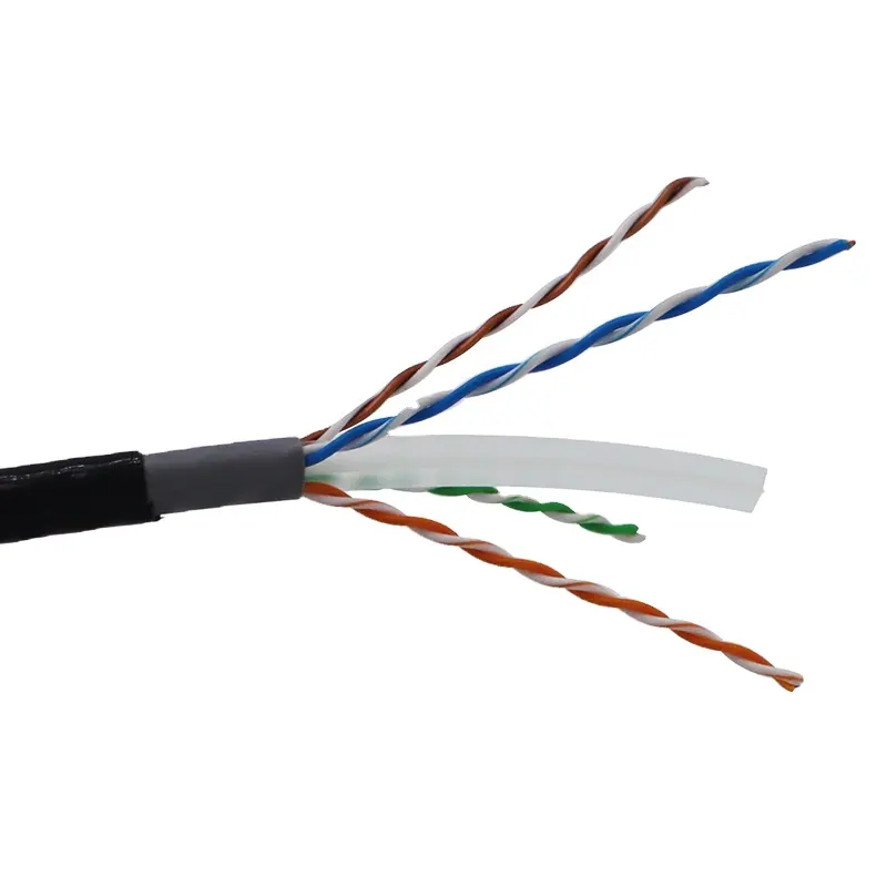 كابل إثيرنت خارجي 305 متر UTP Cat6 23AWG نحاس نقي عالي الجودة شبكة موصل CCA كابل خارجي UTP Cat6