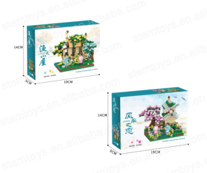 Lãng Mạn Tự Làm Bên Bờ Biển Nhà & Cối Xay Gió Mô Hình Đồ Chơi 600 + Nhựa Kim Cương Xây Dựng Khối Giáo Dục Quà Tặng Cho Trẻ Em Và Người Lớn - Product Image 2