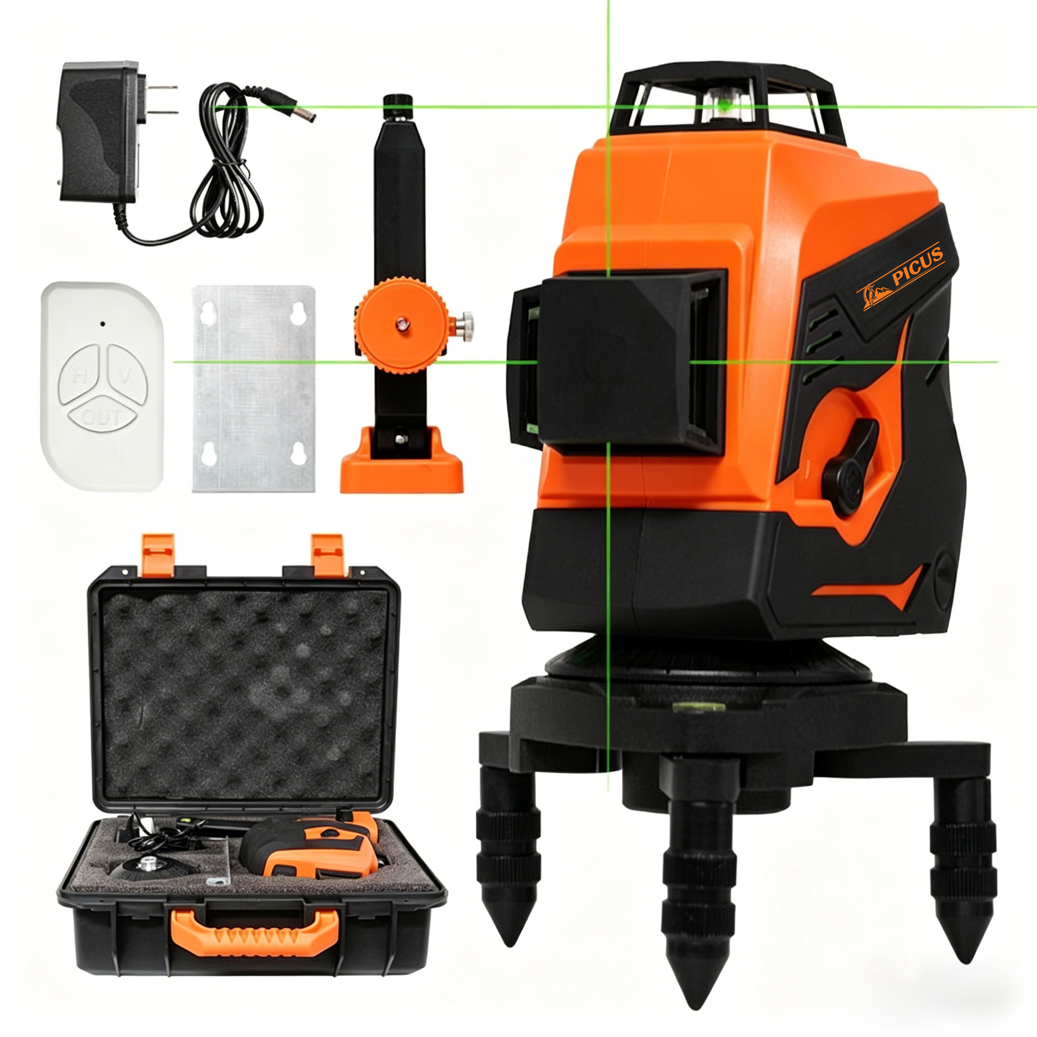 Bolsa de tela Green Light de 2 líneas, 1 dispositivo eléctrico, 1 cargador.