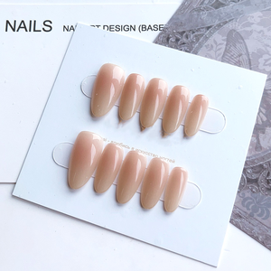 XS/S/M 30pcs Gradient Nude Nail <strong>Tips</strong> Full Cover Medium <strong>Shape</strong> Nude Base Color Artificial Nails <strong>Tips</strong> Press on Nails Supplier - Product Image 2