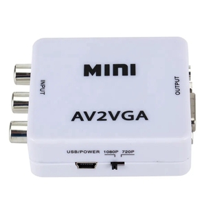 Mini Converter RCA AV to <strong>VGA</strong> Video Converter 720P 1080P Available AV <strong>2</strong> <strong>VGA</strong> Converter - Product Image 1
