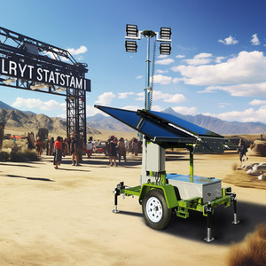 <strong>Solar</strong> <strong>Power</strong> Panel Bank Towers Lighting <strong>System</strong> Led Mobile Portable <strong>Solar</strong> Light Tower Trailer For Mining - Product Image 6