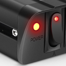 6Gang Rocker anahtarı kontrol kutusu 12 AWG teller su geçirmez 60A araba DC kapalı LED ışık geçiş anahtarı paneli tekne otomatik - Product Image 5