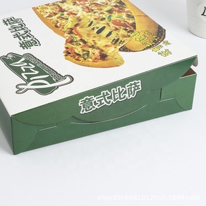 10&quot; Length X 10&quot; Width X <strong>1.5</strong>&quot; Custom Kraft Paper White Lock Corner Paperboard Pizza <strong>Box</strong> - Product Image 3